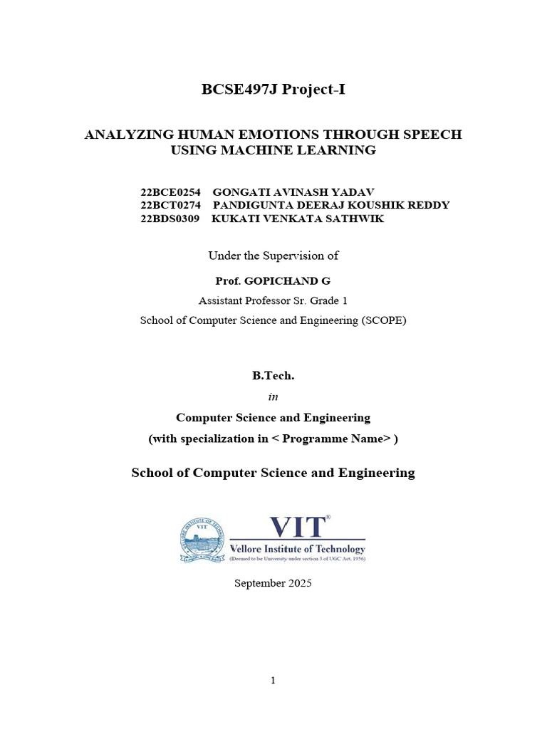 Speech Emotion Recognition with ML | PDF | Deep Learning | Machine Learning