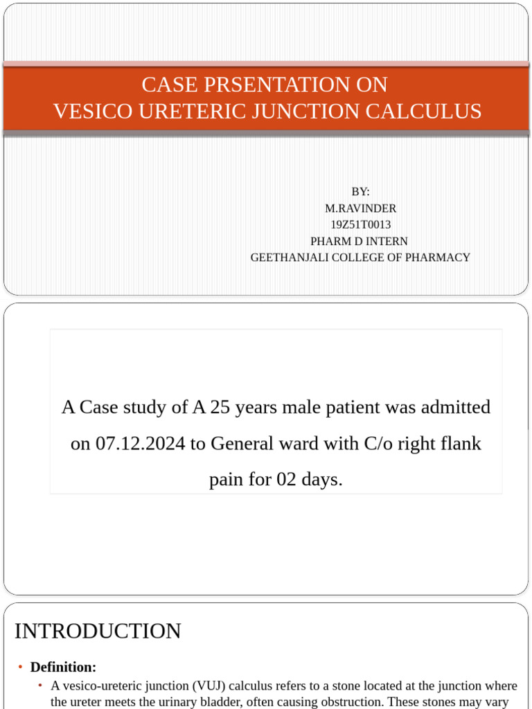 VUJ Calculus Case Study and Management | PDF | Medical Specialties ...