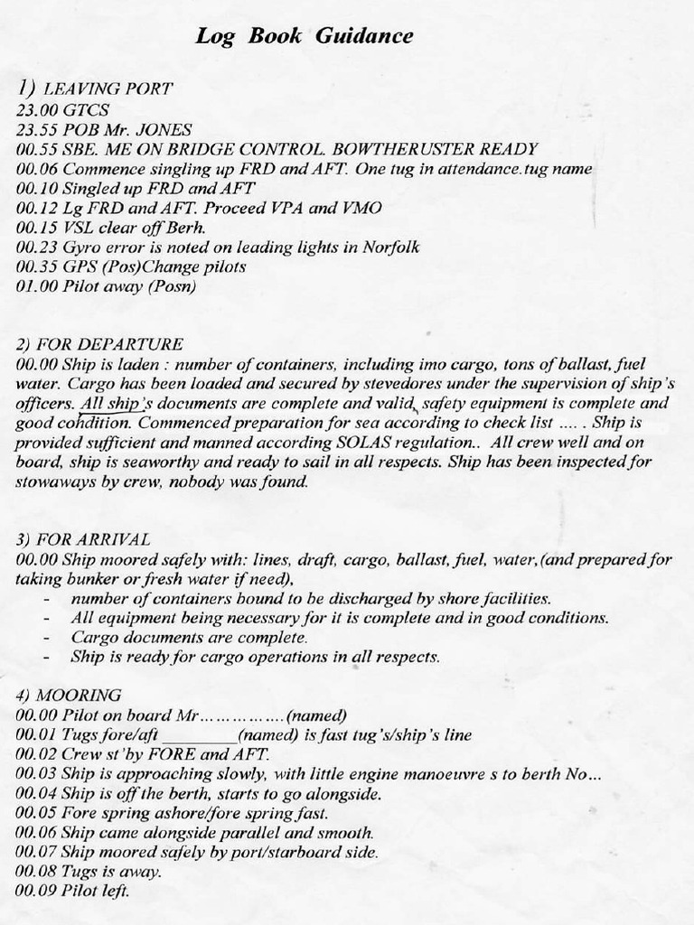 Log Books | PDF