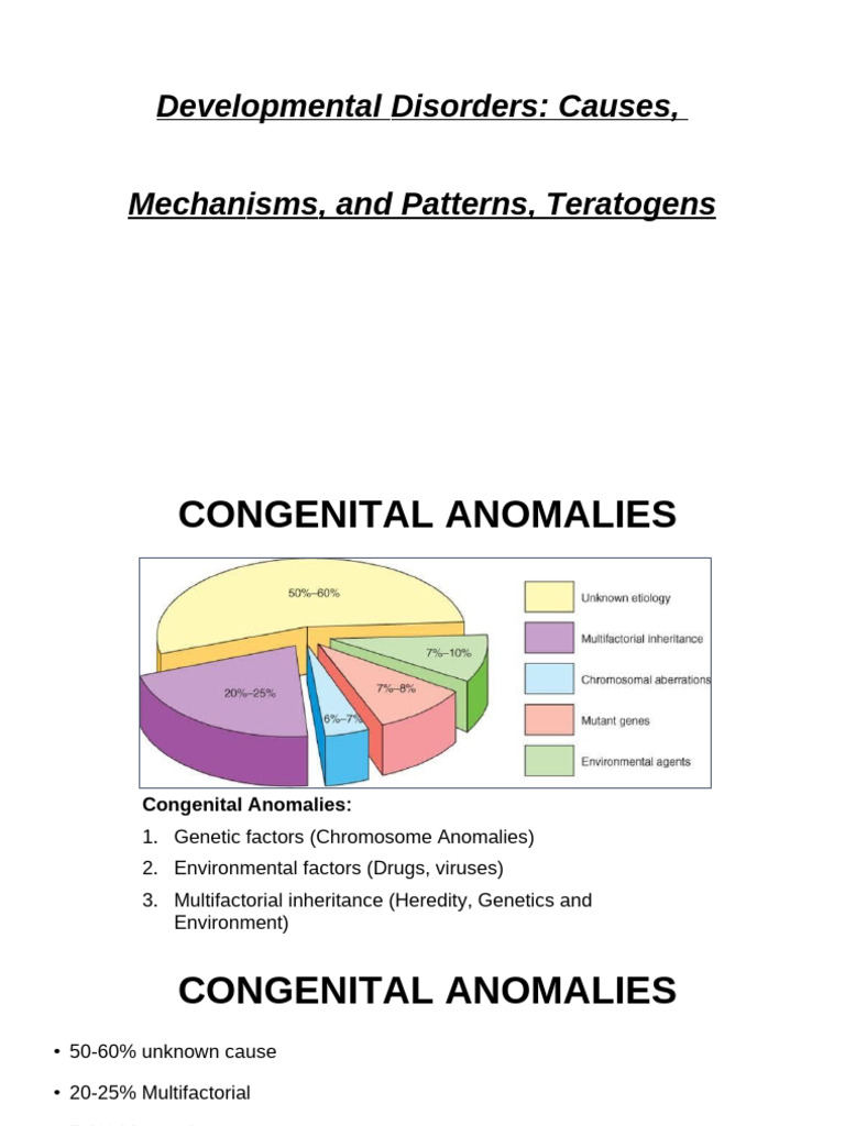 Developmental Disorders Causes Mechanisms and Patterns Teratogen | PDF ...