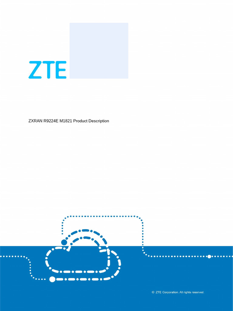 ZXRAN R9224E M1821 Product Description | PDF | Lte