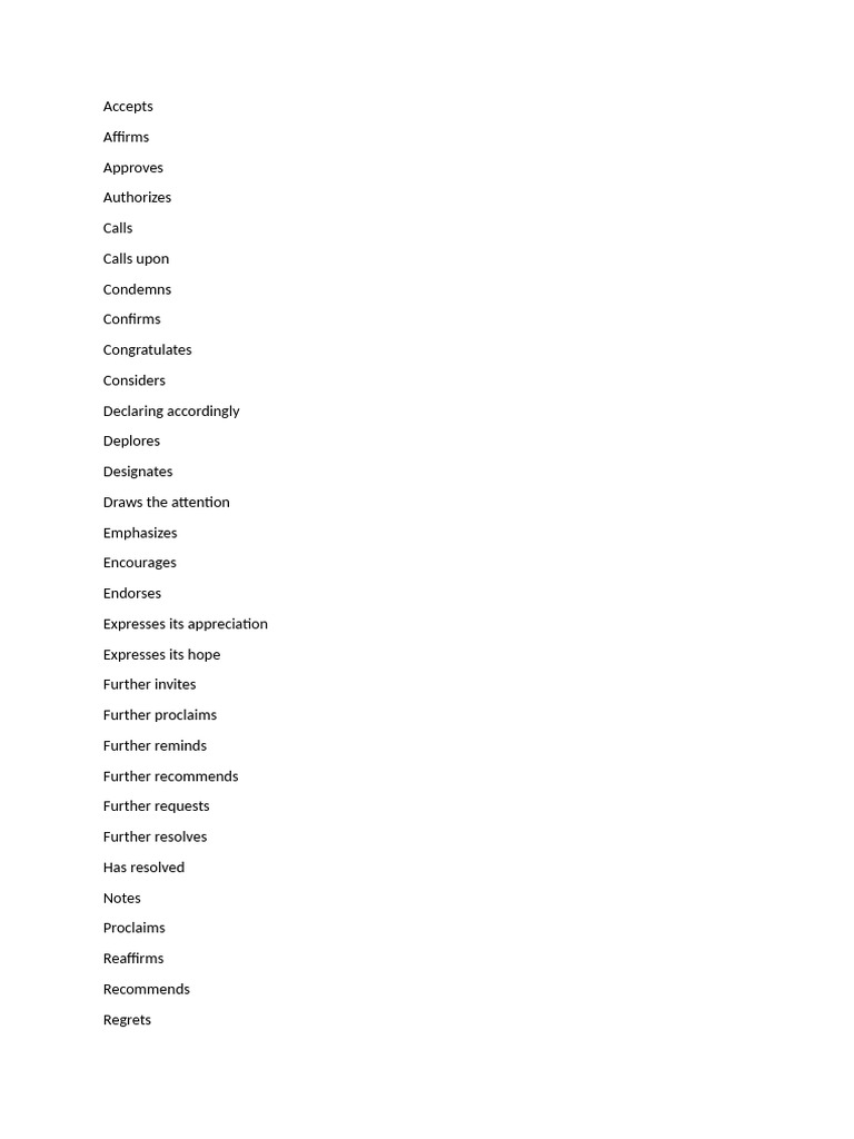 Operative Clauses | PDF