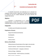 Instructivo de Comisión de Evaluación VDS 2012