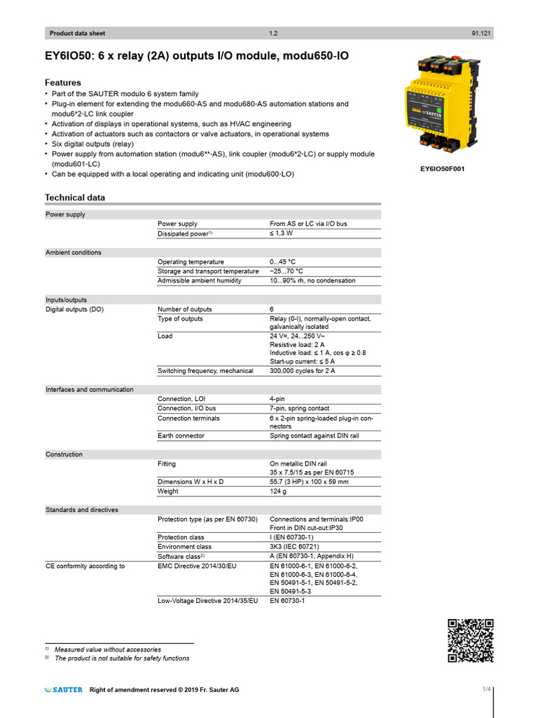 6-Relay Output I/O Module Overview | PDF | Relay | Power Supply