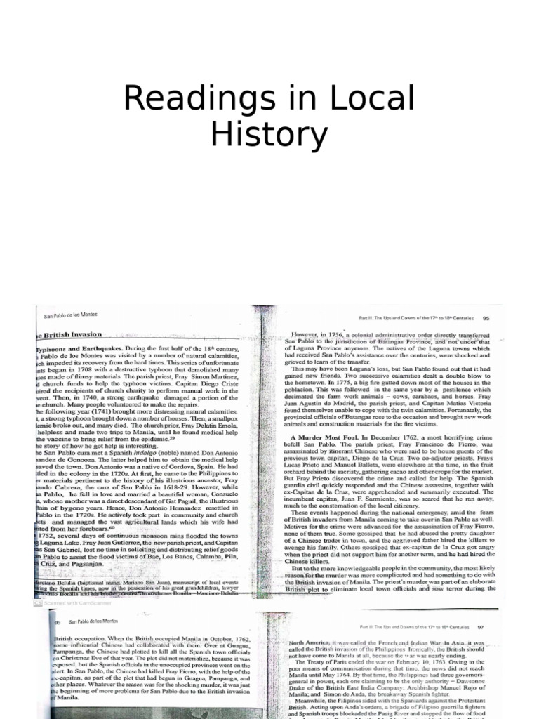 Readings in Local History Part VI | PDF