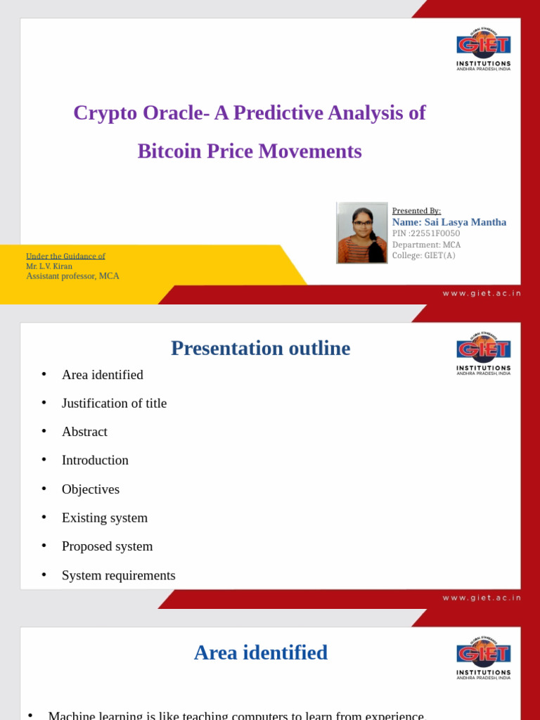 Predictive Bitcoin Analysis by Lasya Mantha | PDF | Machine Learning ...