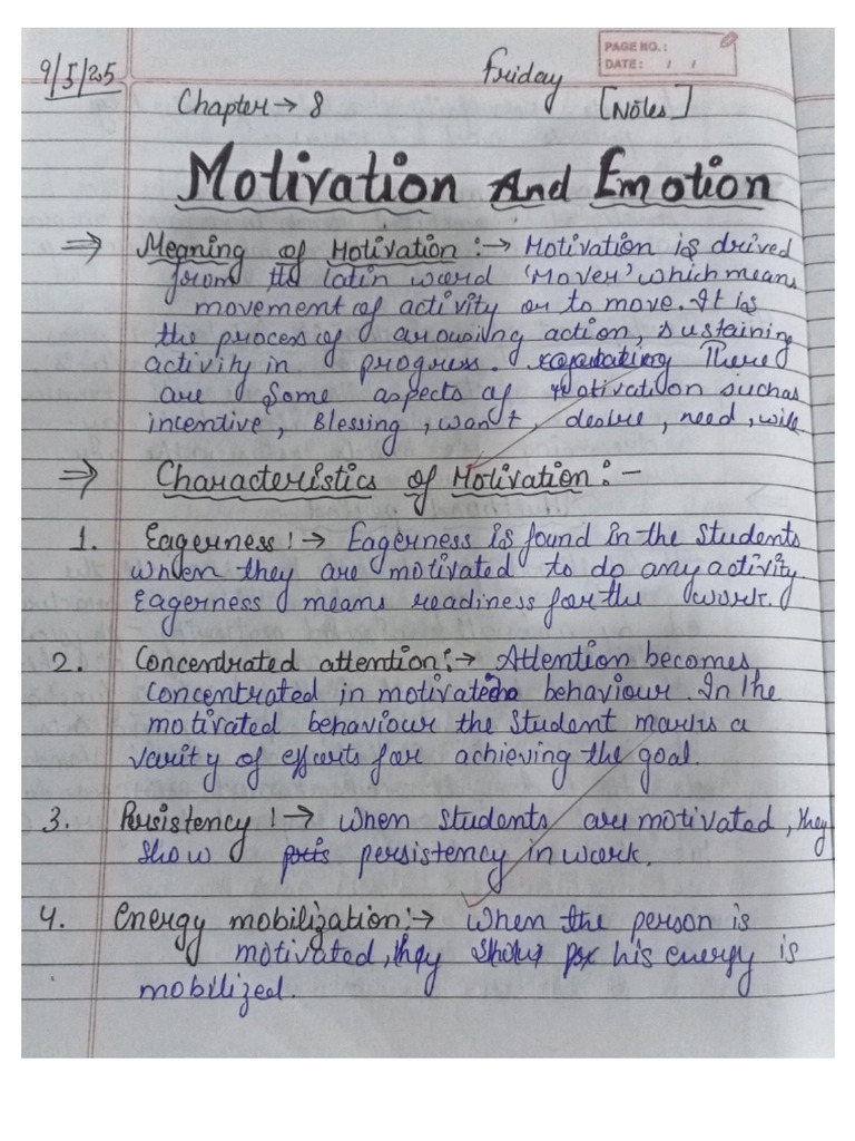 Chapter 8 Motivation and Emotions | PDF