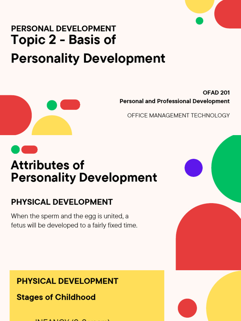 OFAD 201-2 - Basis of Personality Development | PDF | Child Development ...