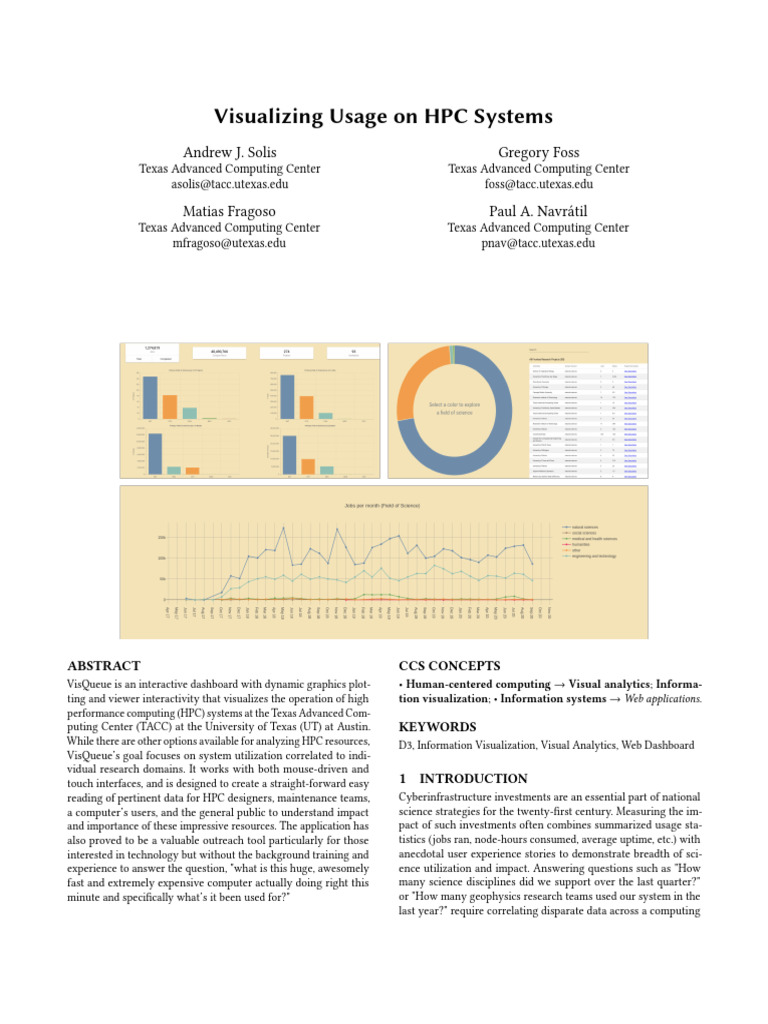 HPC System Usage Visualization Tool | PDF | Supercomputer | Data