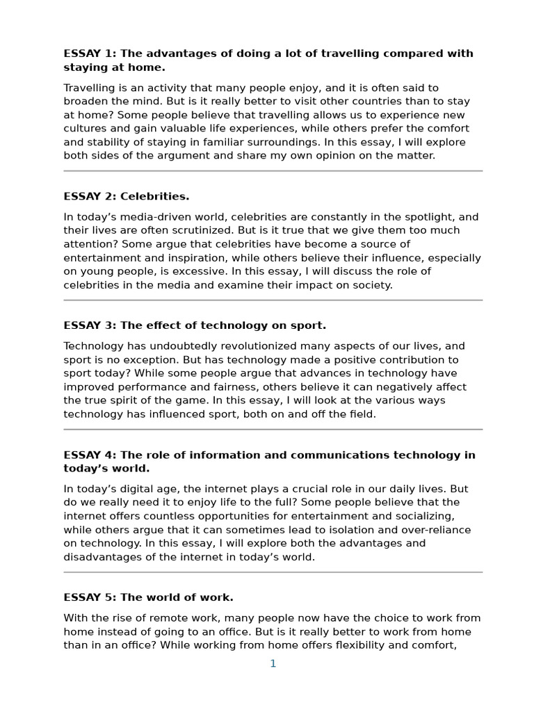Estructuras B2 Writting | PDF | Tourism | Essays
