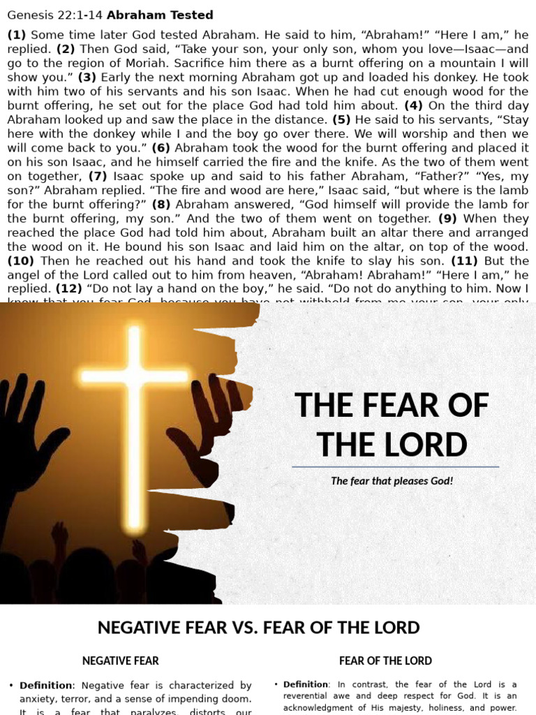 Understanding the Fear of the Lord | PDF | Isaac | Abraham