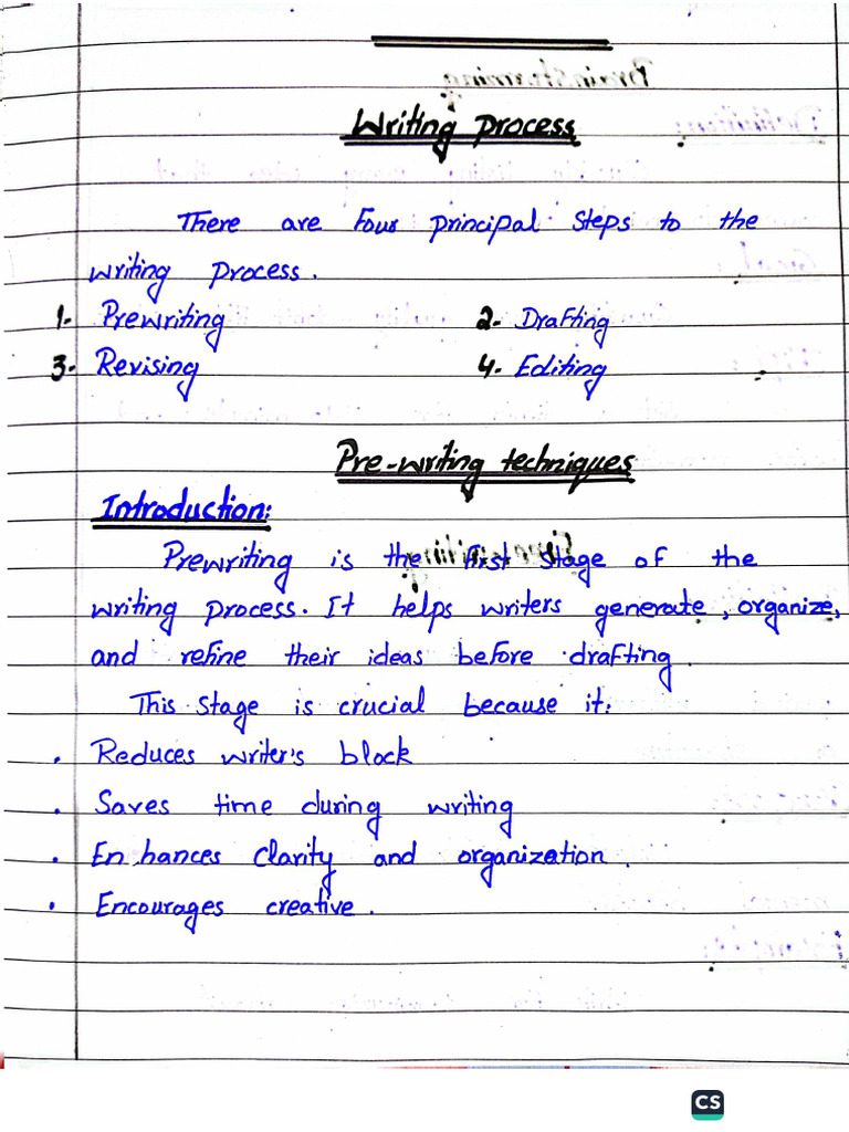 Pre Writing Technique | PDF
