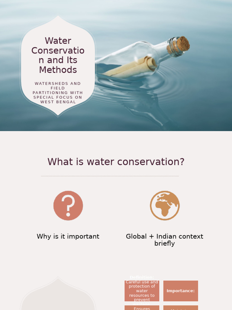 Water Conservation and Its Methods Anu | PDF | Water Conservation | Water