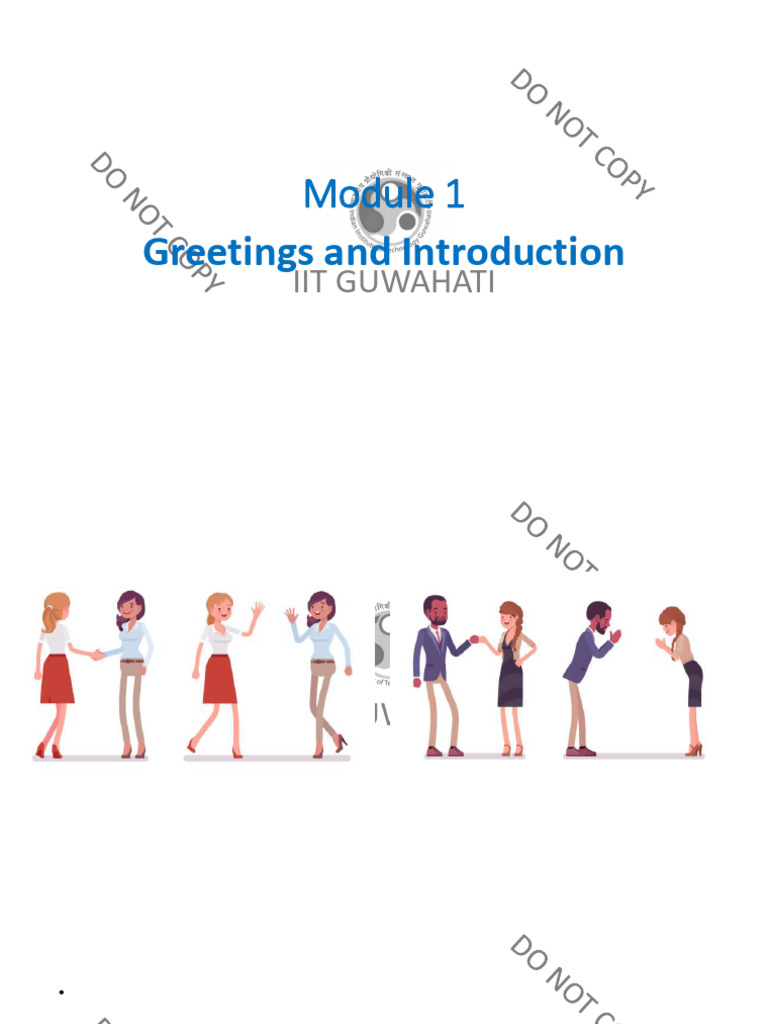 Greetings and Introductions in English | PDF