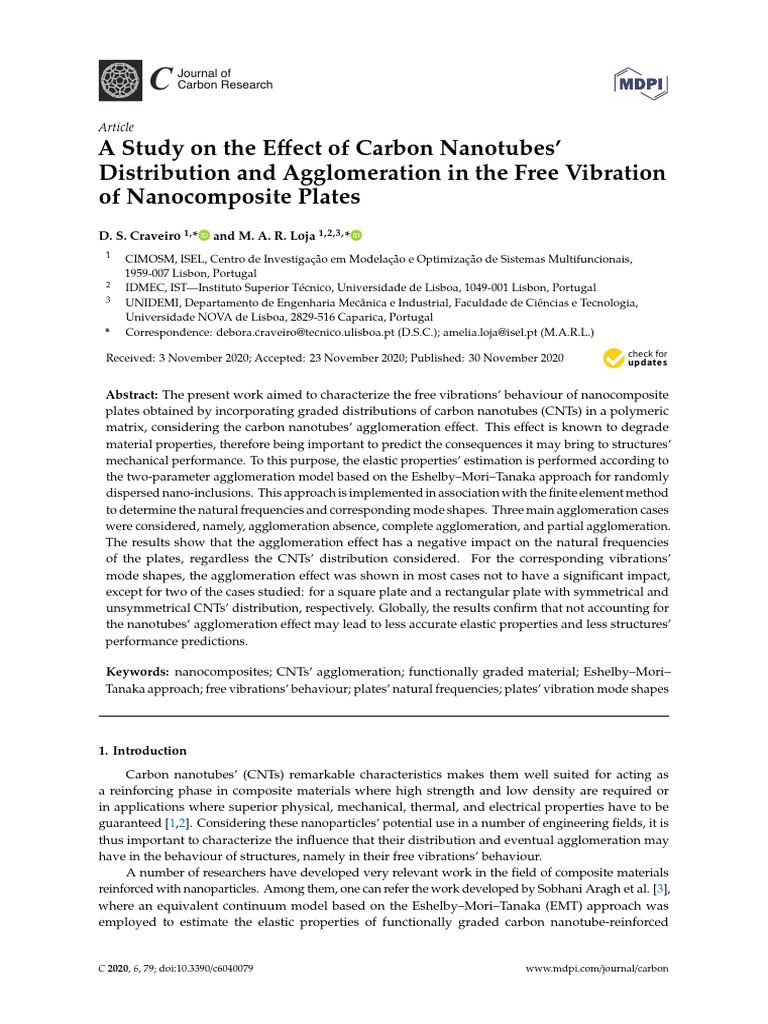 A Study On The Effect of Carbon Nanotubes | PDF | Carbon Nanotube ...