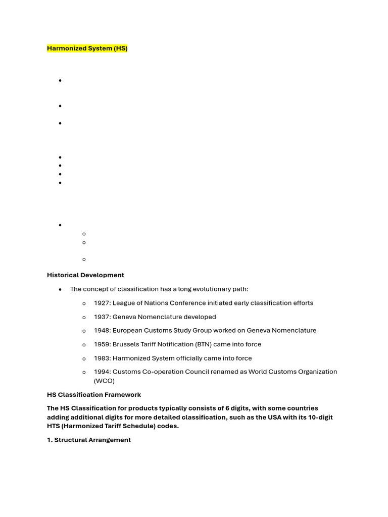Understanding HS Classification and Export Control | PDF | Non Tariff ...