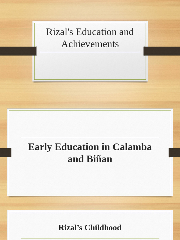 Rizal's Education and Achievements, Early Education in Calamba and ...
