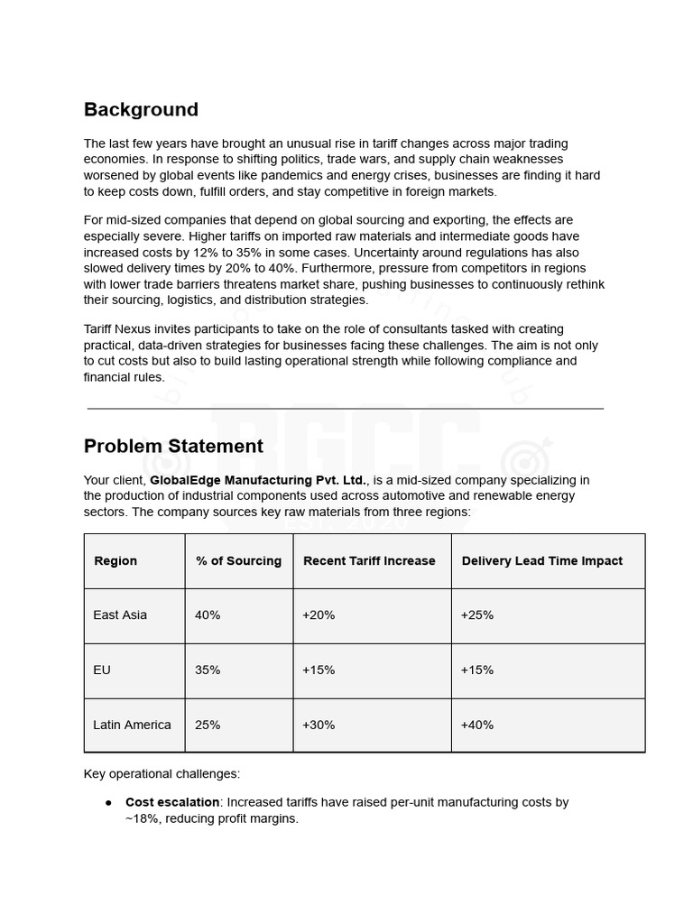 Strategies for Navigating Tariff Challenges | PDF | Tariff | Regulatory ...