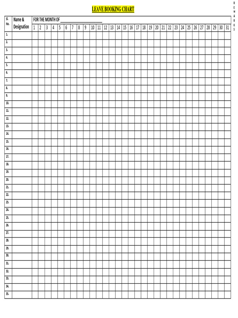 Leave Booking Chart | PDF