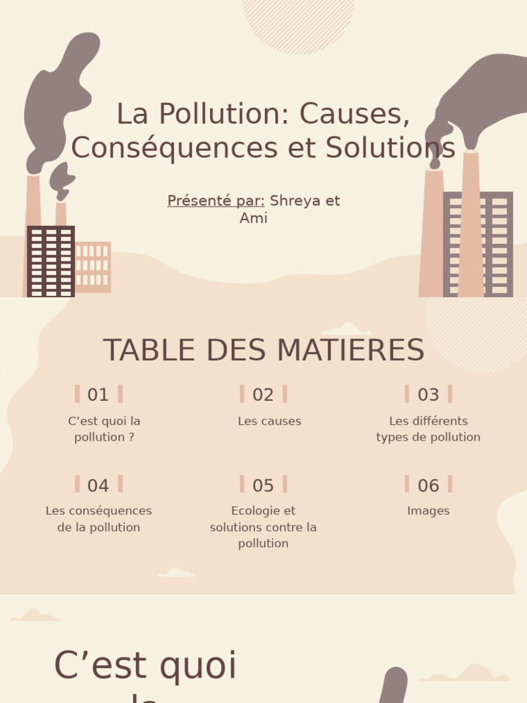 Pollution : Causes, Effets et Solutions | PDF | la pollution ...