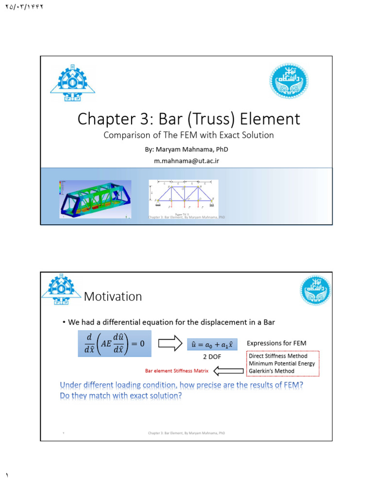 FEM vs Exact Solution for Bar Elements | PDF | Finite Element Method ...