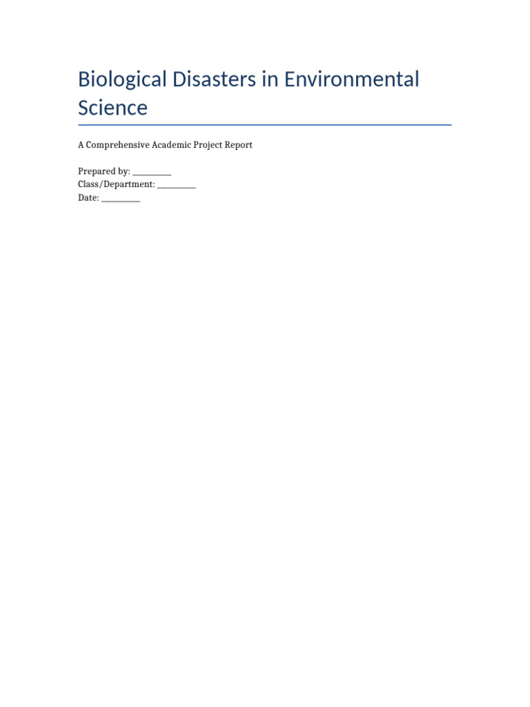 Understanding Biological Disasters | PDF | Pandemic | Bioterrorism