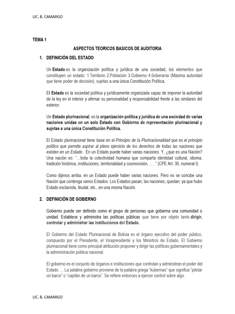Aspectos Clave de Auditoría Gubernamental | PDF | Estado (política ...