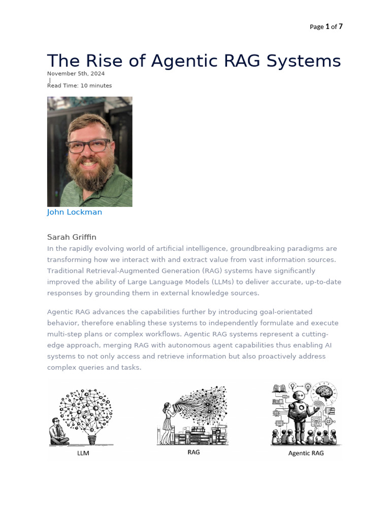 Agentic RAG Systems in AI Development | PDF | Artificial Intelligence ...