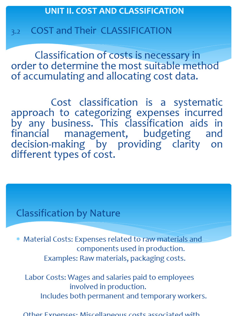 Cost Classification for Financial Management | PDF | Cost Accounting ...