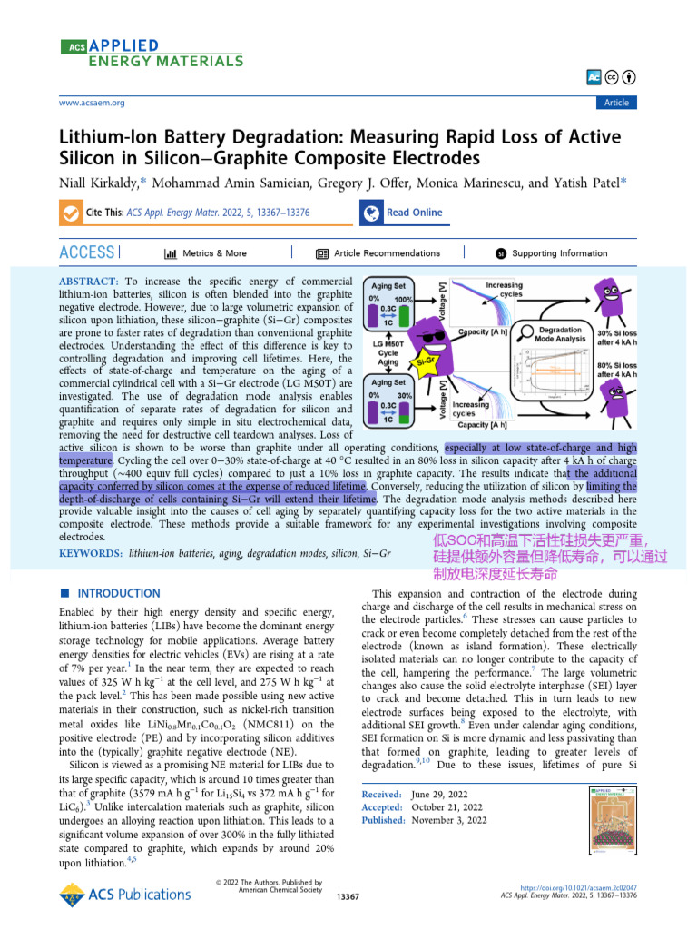 Kirkaldy Et Al 2022 Lithium Ion Battery Degradation Measuring Rapid ...