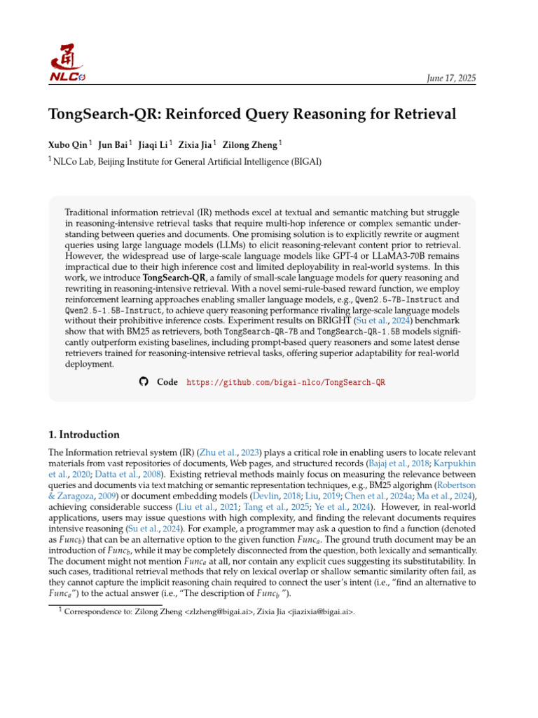 TongSearch-QR: Efficient Query Reasoning | PDF | Information Retrieval ...