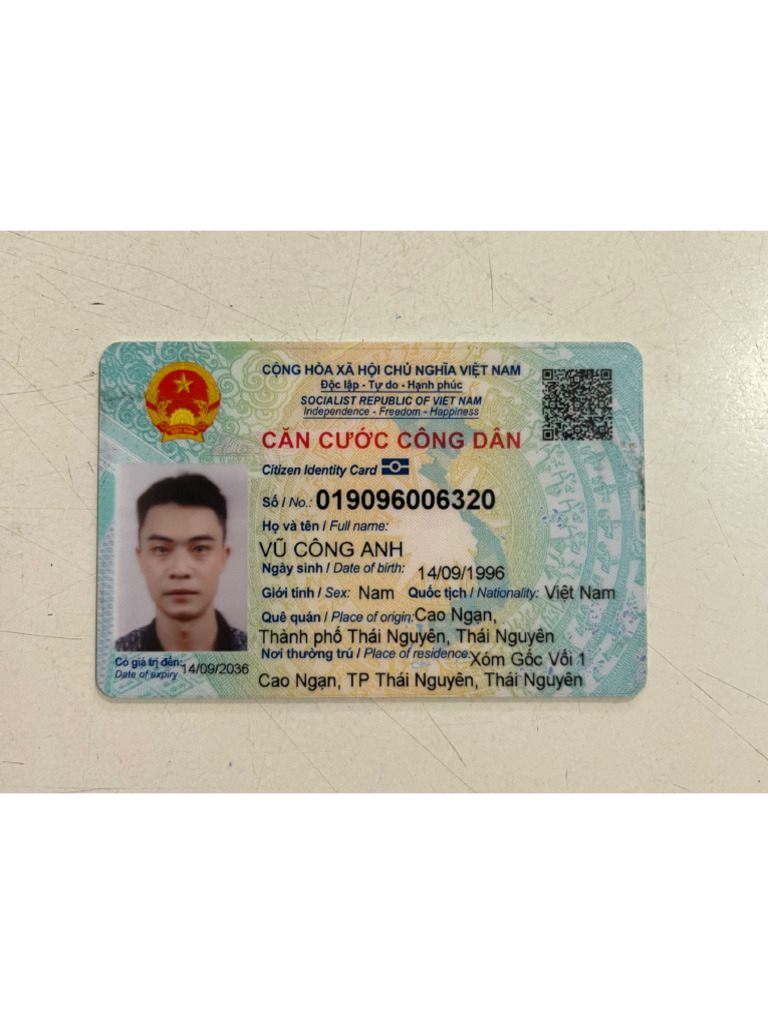 Vu Cong Anh - CCCD | PDF