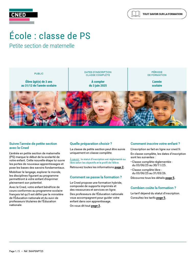 Suivre la Petite Section avec le Cned | PDF | Pédagogie | Informatique