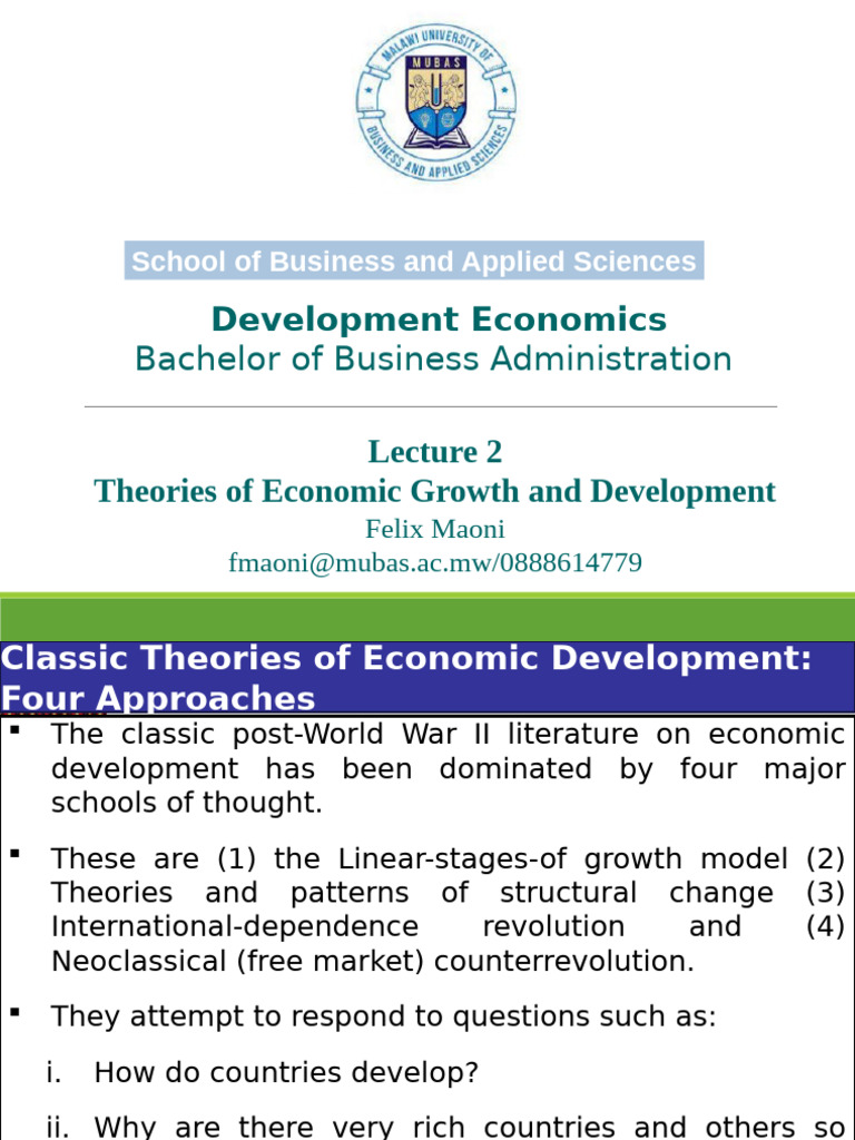 Economic Growth Theories Overview | PDF | Labour Economics | Economic ...