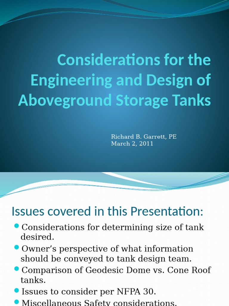Aboveground Storage Tank Design Guide | PDF | Roof | Corrosion