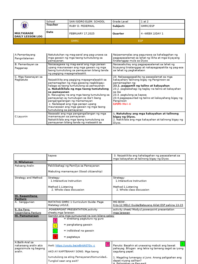 DLL GMRC ESP Q4 Week 2 DAY1 4 | PDF