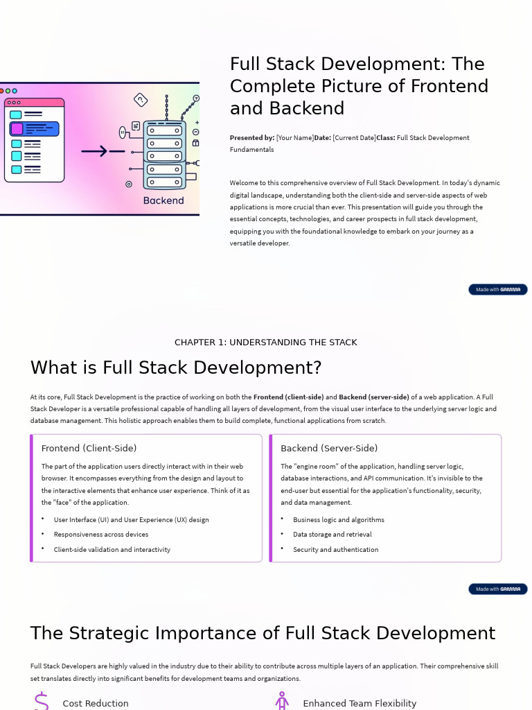 Full Stack Development Overview | PDF | Databases | No Sql