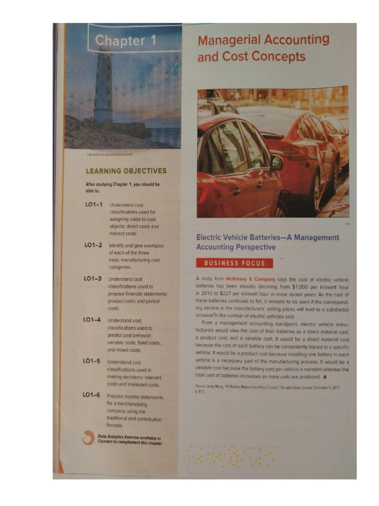 Chapter 1 Managerial Accounting | PDF