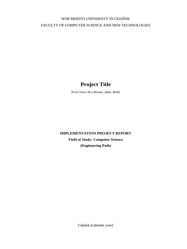 Implementation Project Report INF Eng | PDF