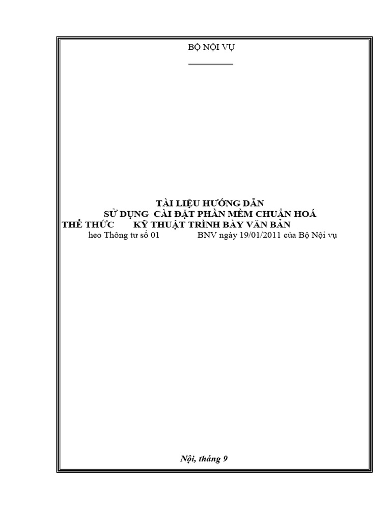 Huong Dan Su Dung, Cai Dat TT01 | PDF
