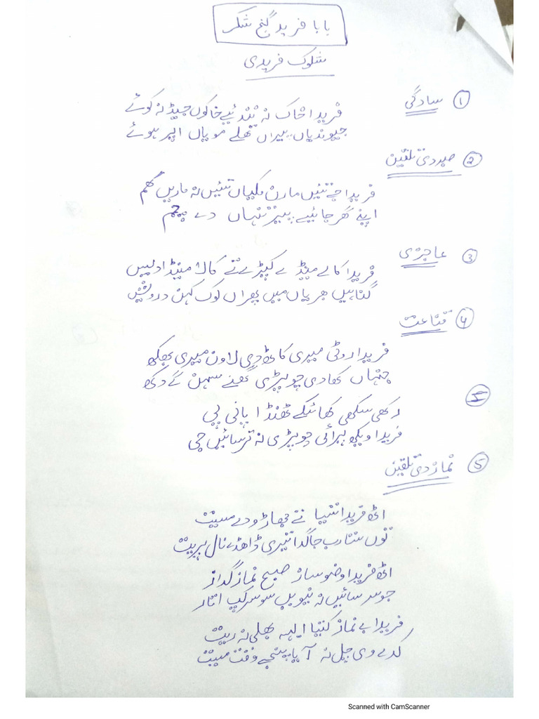 Punjabi Handwriting Document 2 | PDF