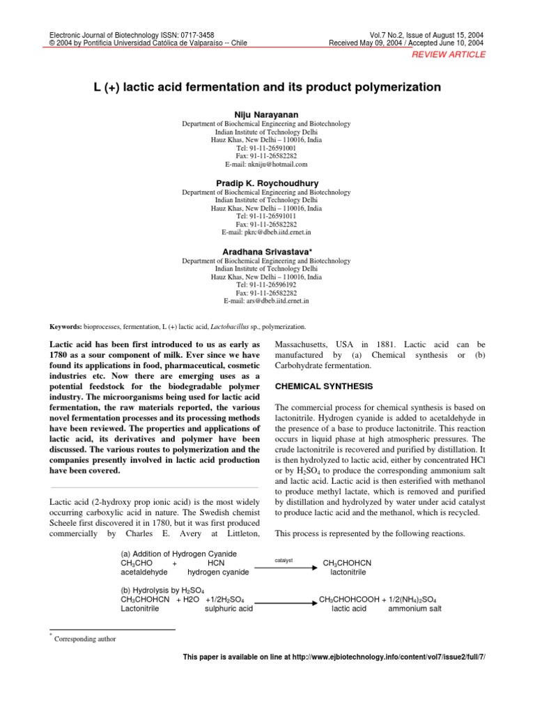 Lactic Acid Fermentation | PDF | Cooking, Food & Wine | Science ...