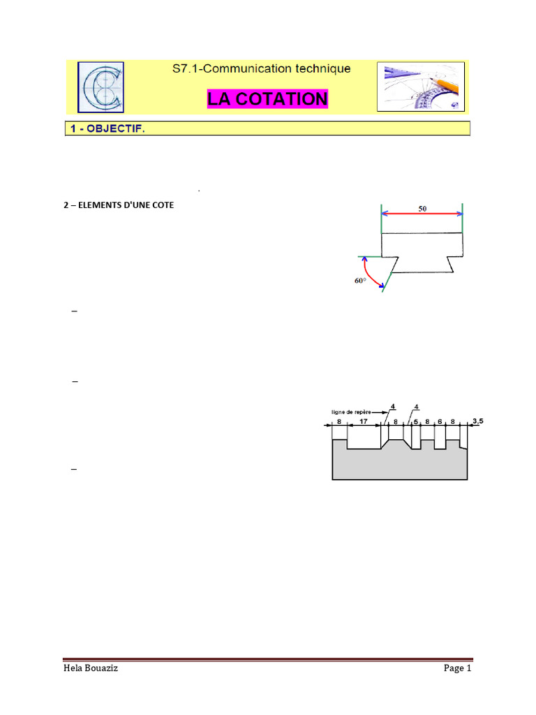 Guide de cotation dimensionnelle détaillé | PDF | Dessin technique | Dessin
