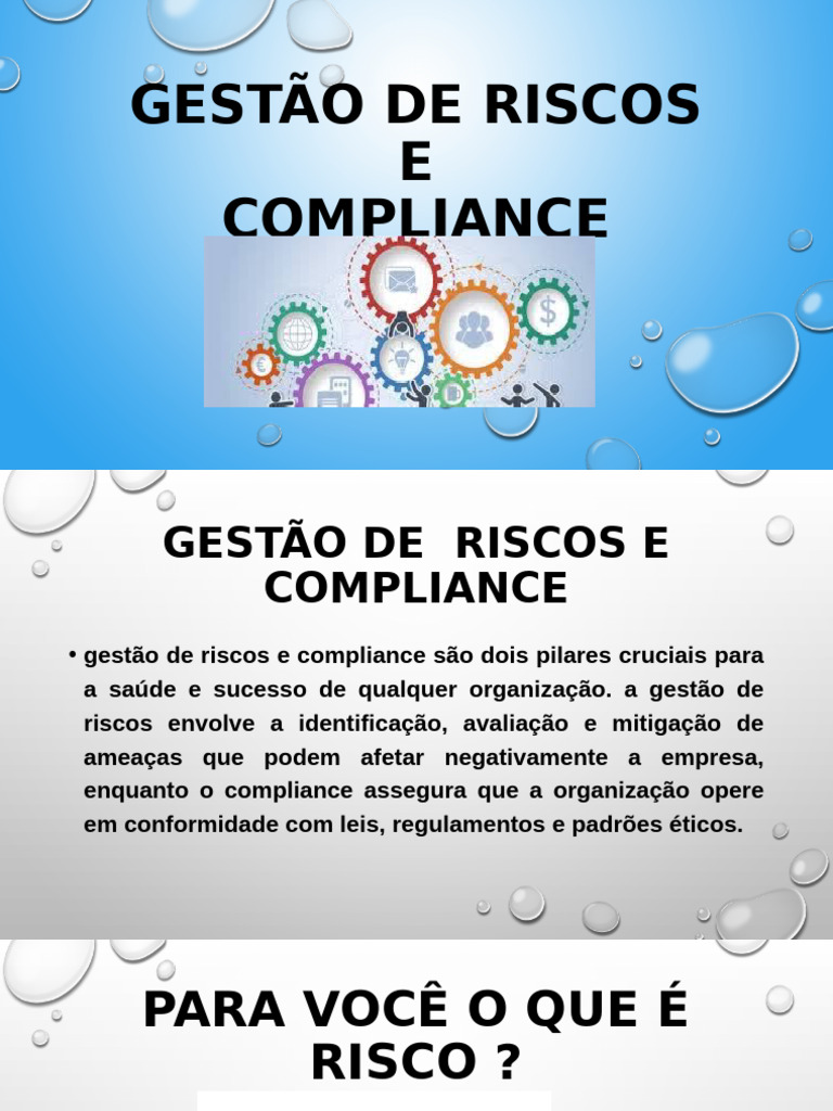 Gestão de Riscos e Compliance Empresarial | PDF | Governança ...