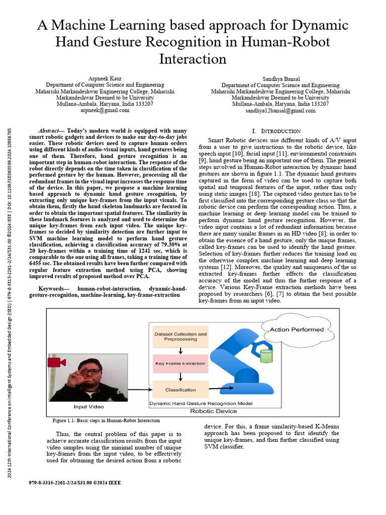 A Machine Learning Based Approach For Dynamic Hand Gesture Recognition ...