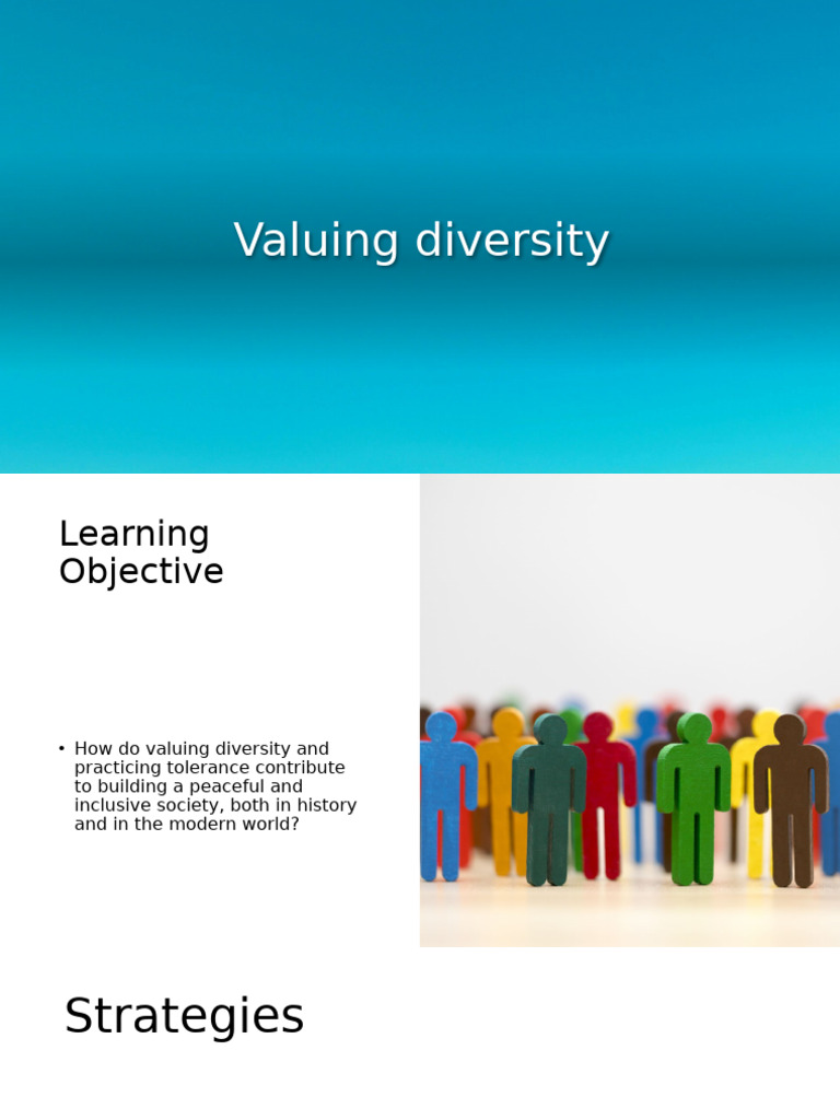 Valuing Diversity and Tolerance Strategies | PDF | Toleration | Social ...