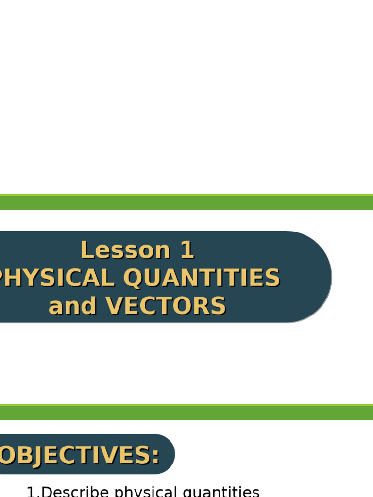 Understanding Physical Quantities and Vectors | PDF | Euclidean Vector ...