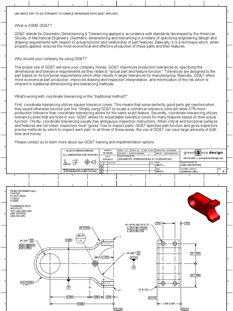 GD&T Drawing for Connecting Rod | PDF