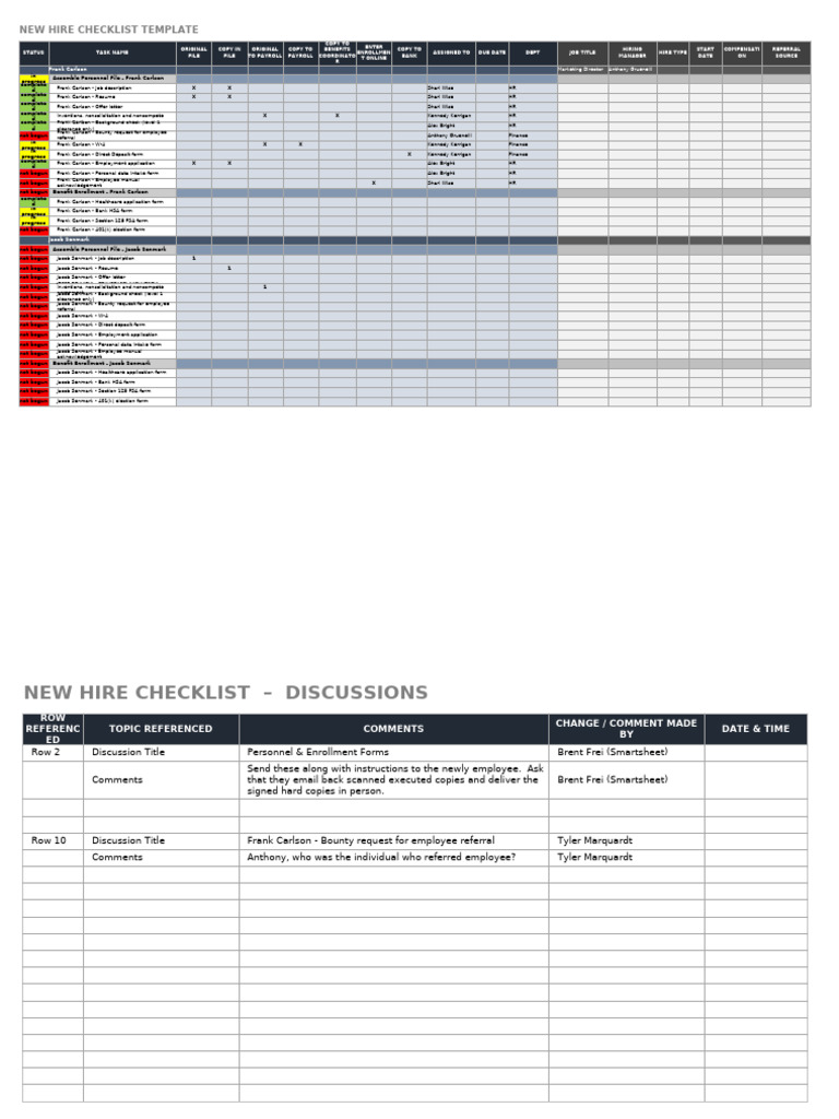 New Hire Checklist Template | PDF | Labor | Business