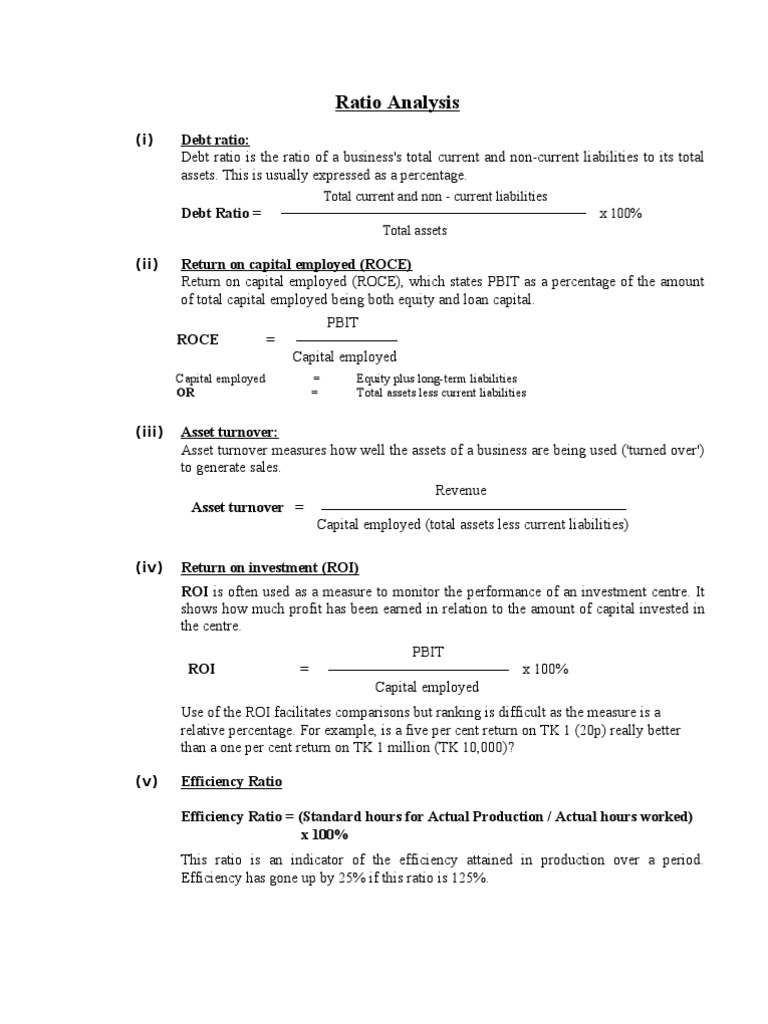 Key Financial Ratios Explained | PDF